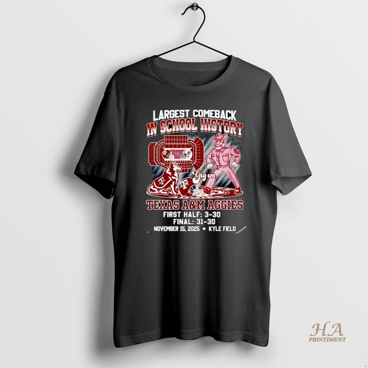 Official Texas Am Aggies Largest Comeback In School History 31 30 Christmas