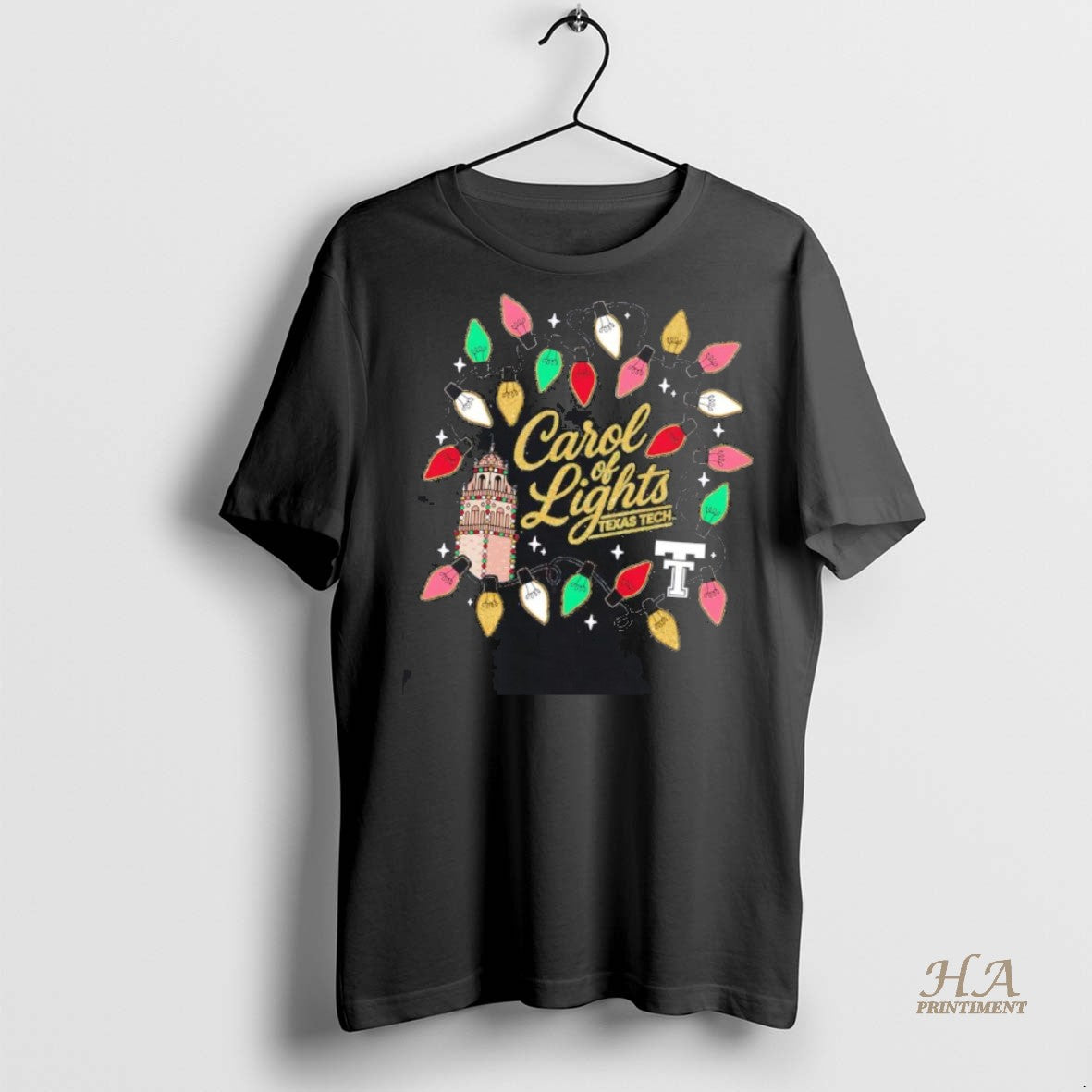 Official Texas Tech Red Raiders 2025 Carol Of Lights Christmas Shirt