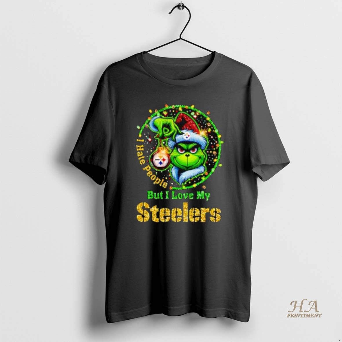 Official The Grinch I Hate People But I Love My Steelers