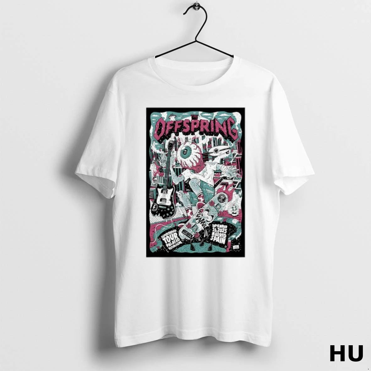 Official The Offspring Fall Tour 2025 Madrid Spain T Shirt