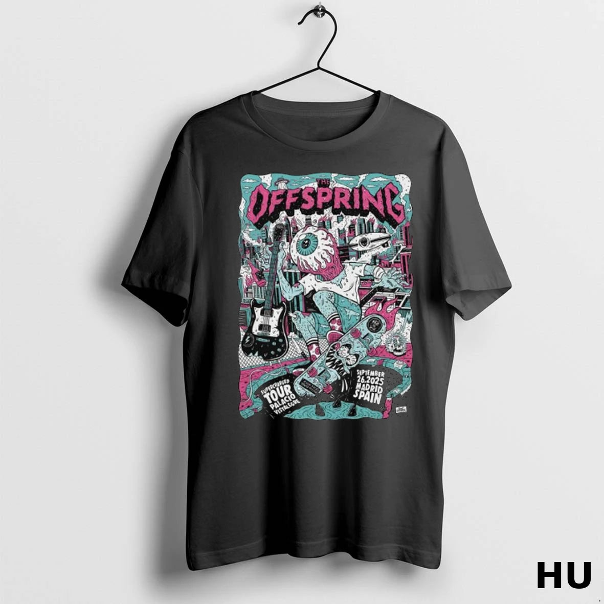 Official The Offspring Madrid 9 26 2025 Show Long Sleve T Shirt