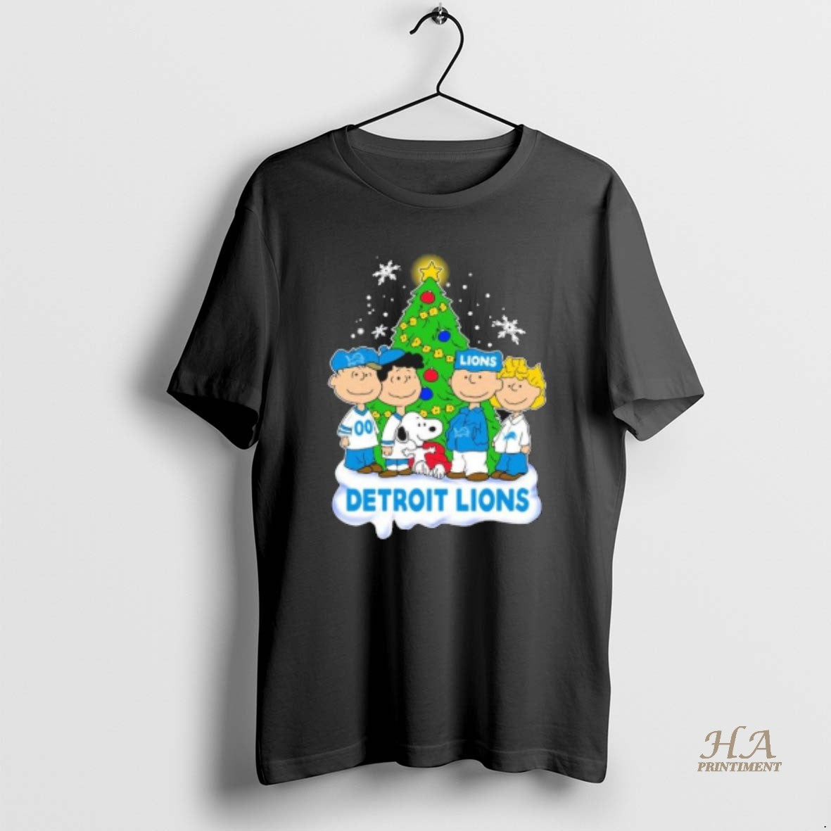 Official The Peanuts Characters Detroit Lions Christmas 2025