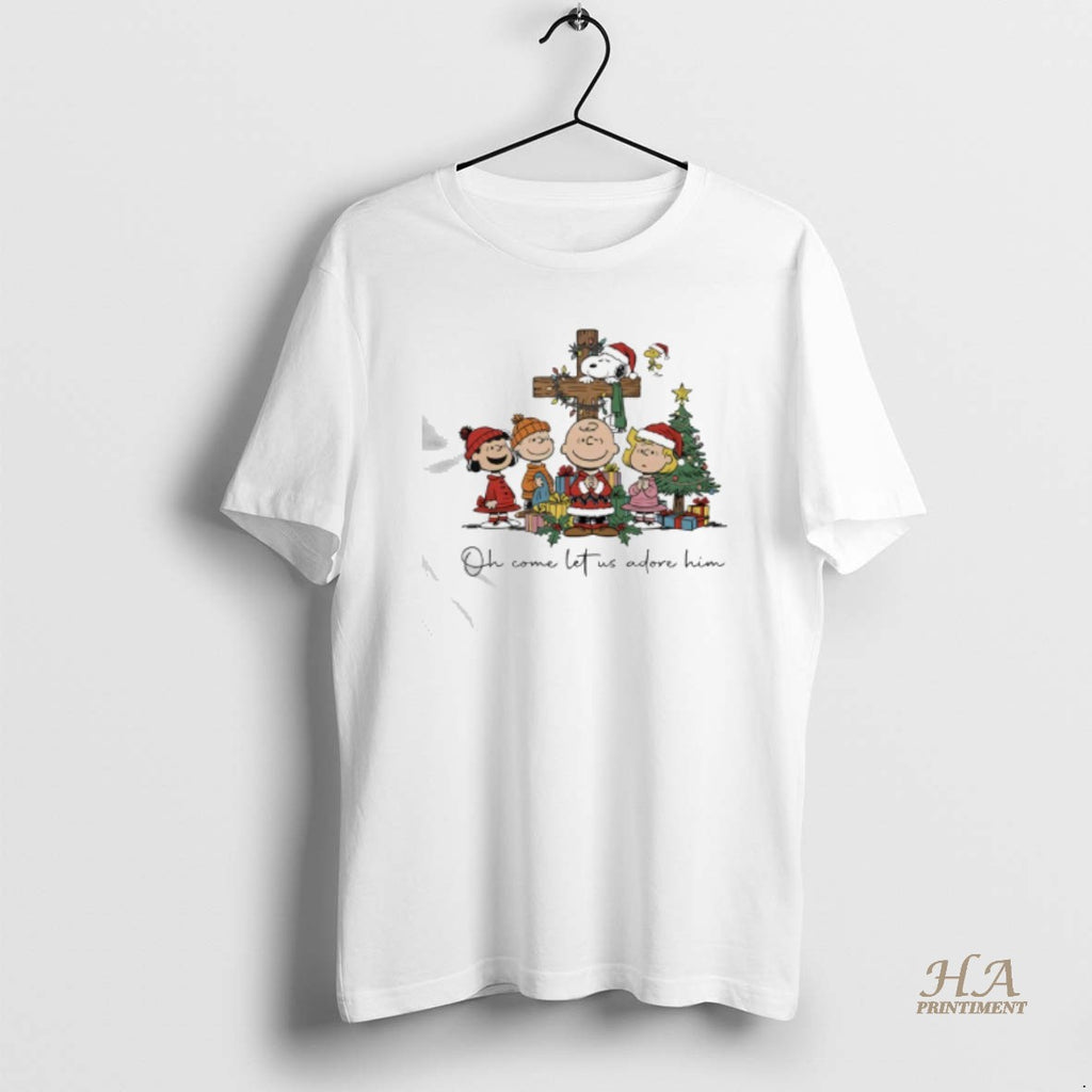 Official The Peanuts Christmas Christian Oh Come Let Us Adore Him
