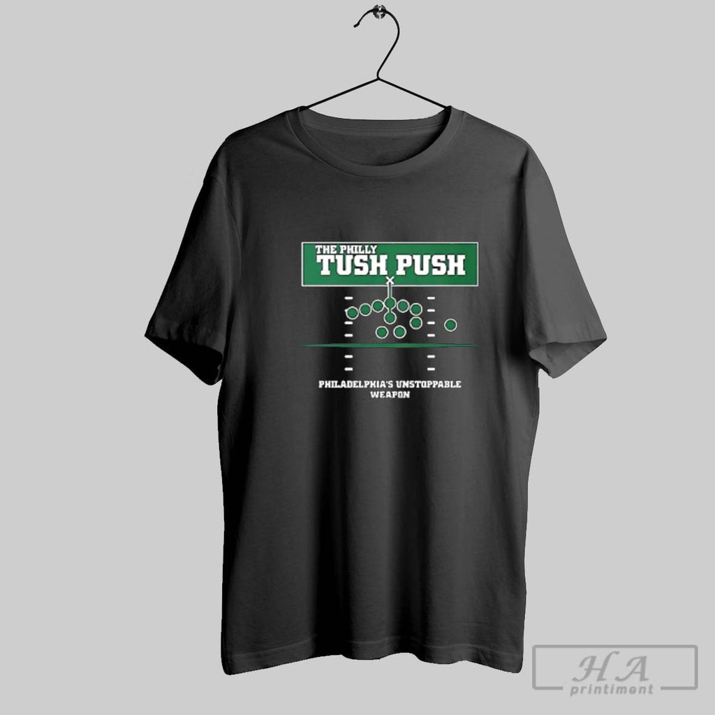Official The Philly Tush Push Philadelphias Unstoppable Weapon V Neck