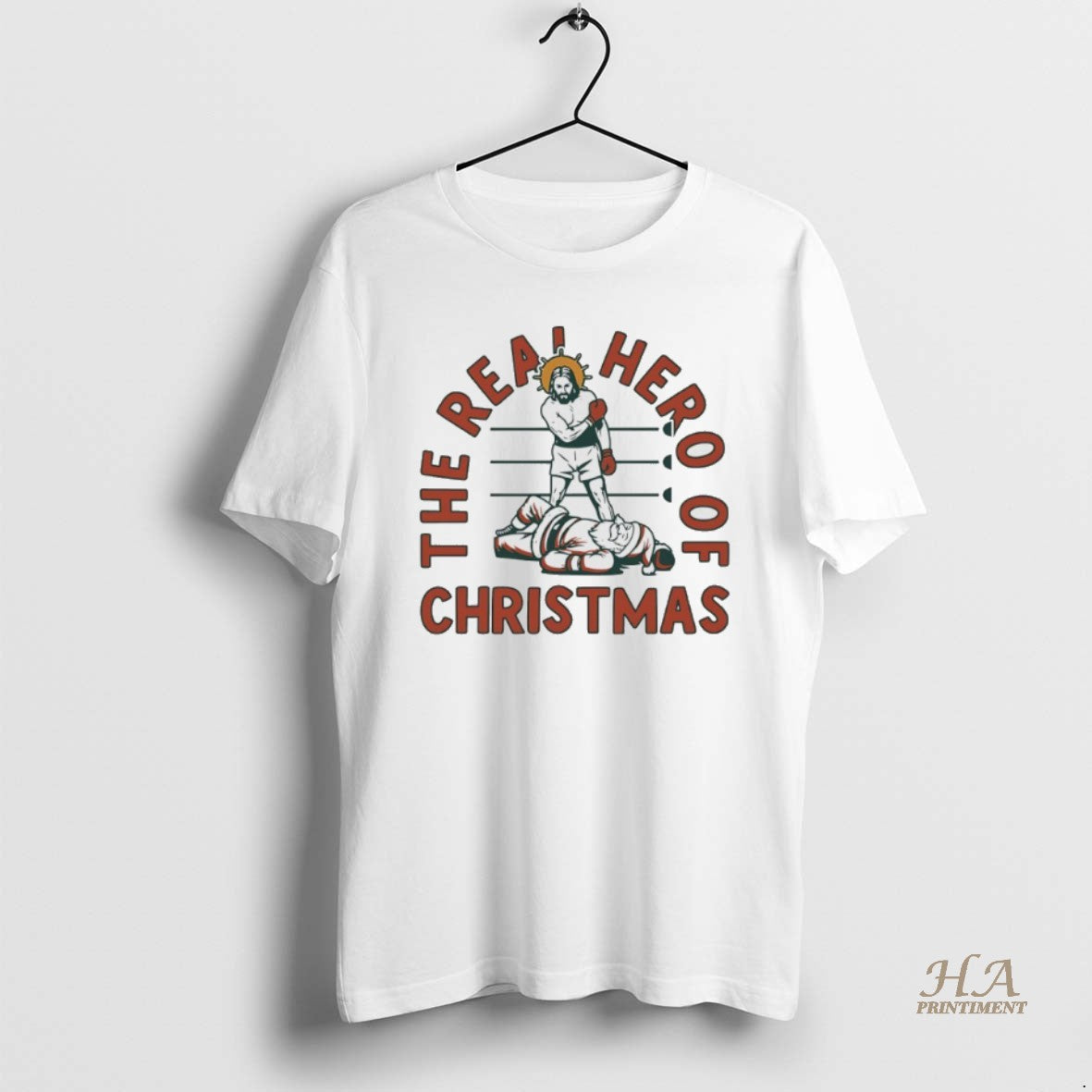 Official The Real Hero Of Christmas Jesus Boxing