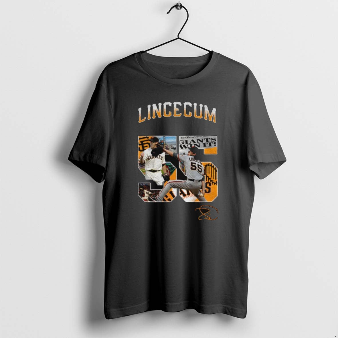 Official Tim Lincecum 55 San Francisco Giants Win It Signature