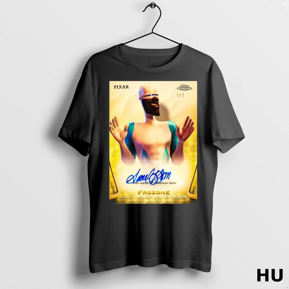 Official Topps Certified Autograph Issue Frozone Voiced Samuel L Jackson Signature T Shirt