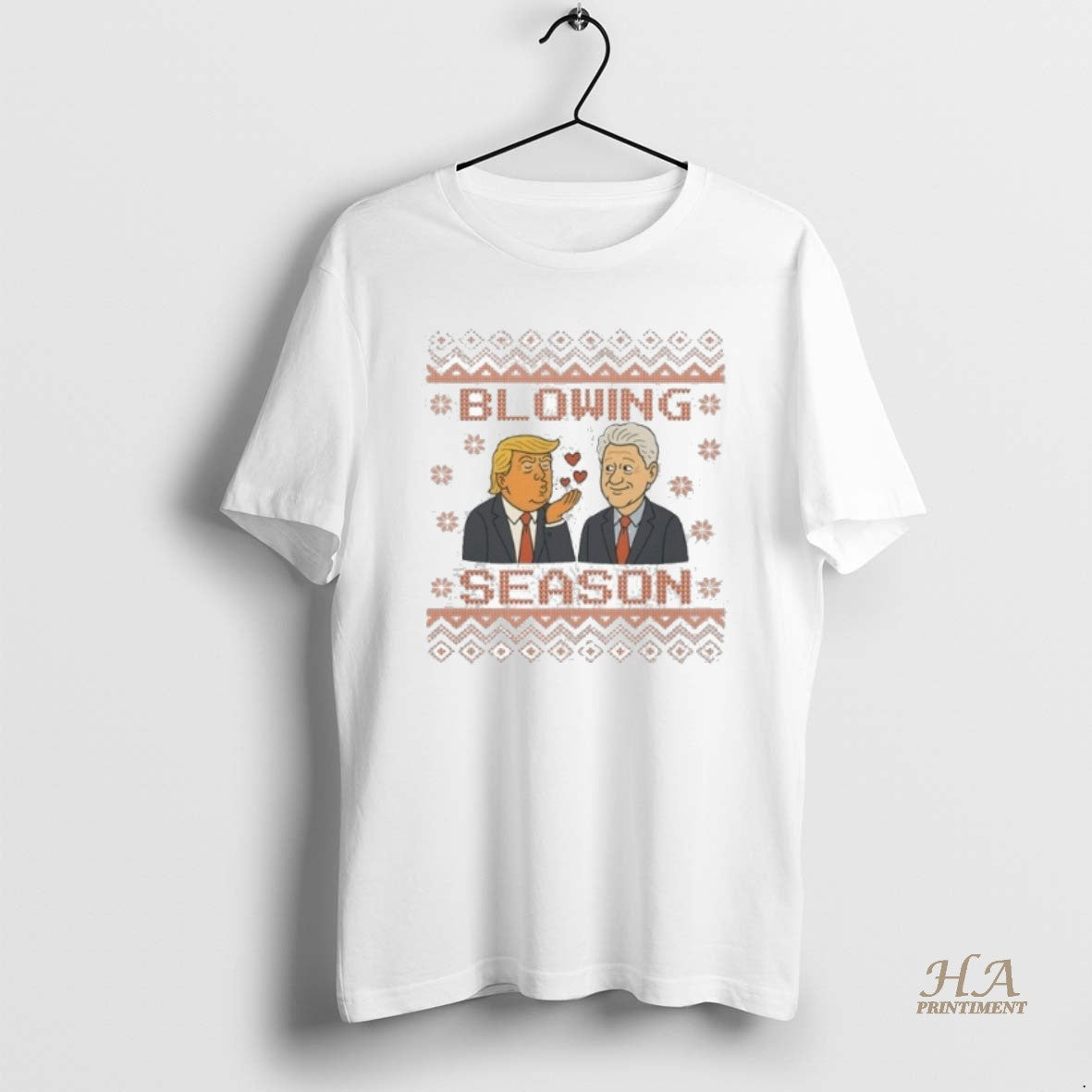 Official Trump And Bill Clinton Blowing Season Ugly Christmas