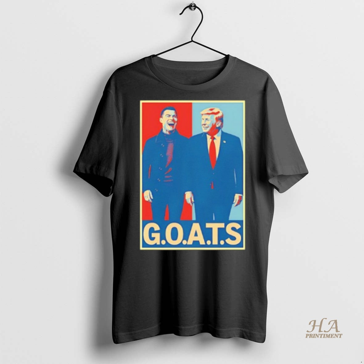 Official Trump And Ronaldo Goats Dark 2025 Shirt