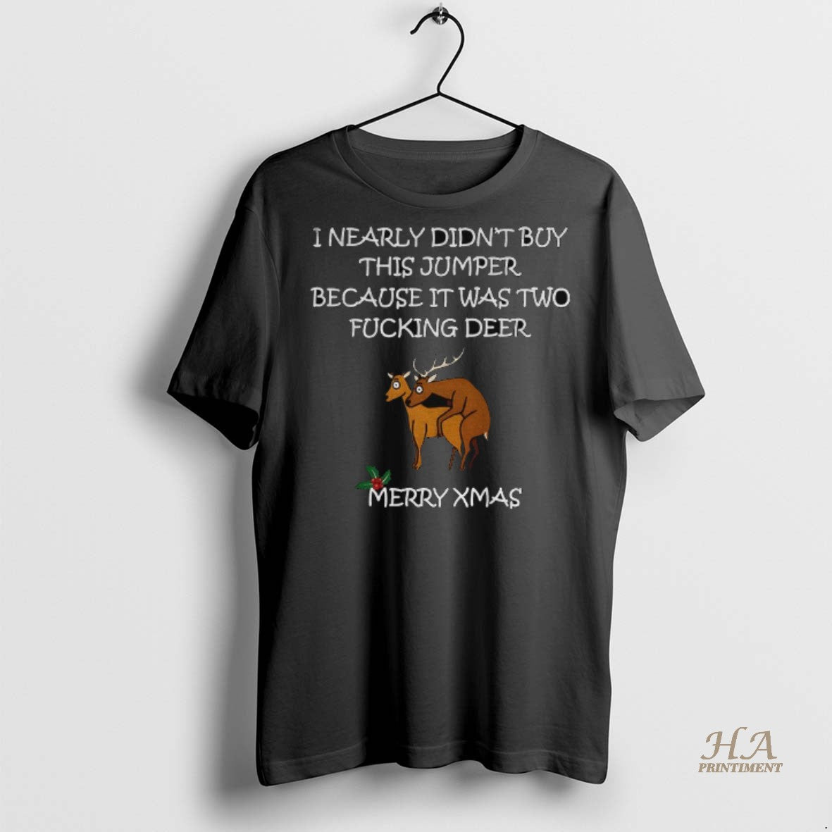 Official Two Fucking Deer Christmas Jumper Erry Xmas Shirt