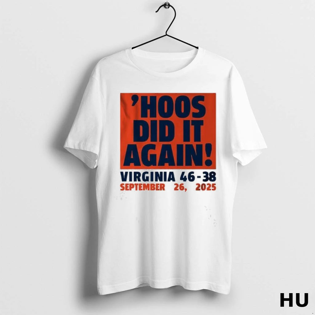 Official Uva Football Hoos Did It Again Ladies T Shirt