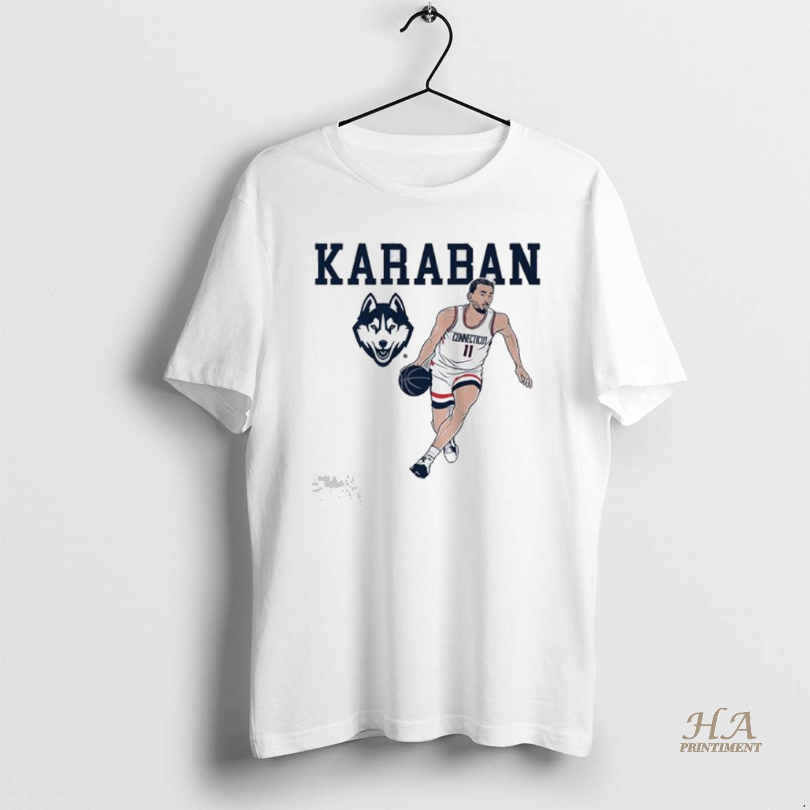 Official Uconn Basketball Alex Karaban Name Pose