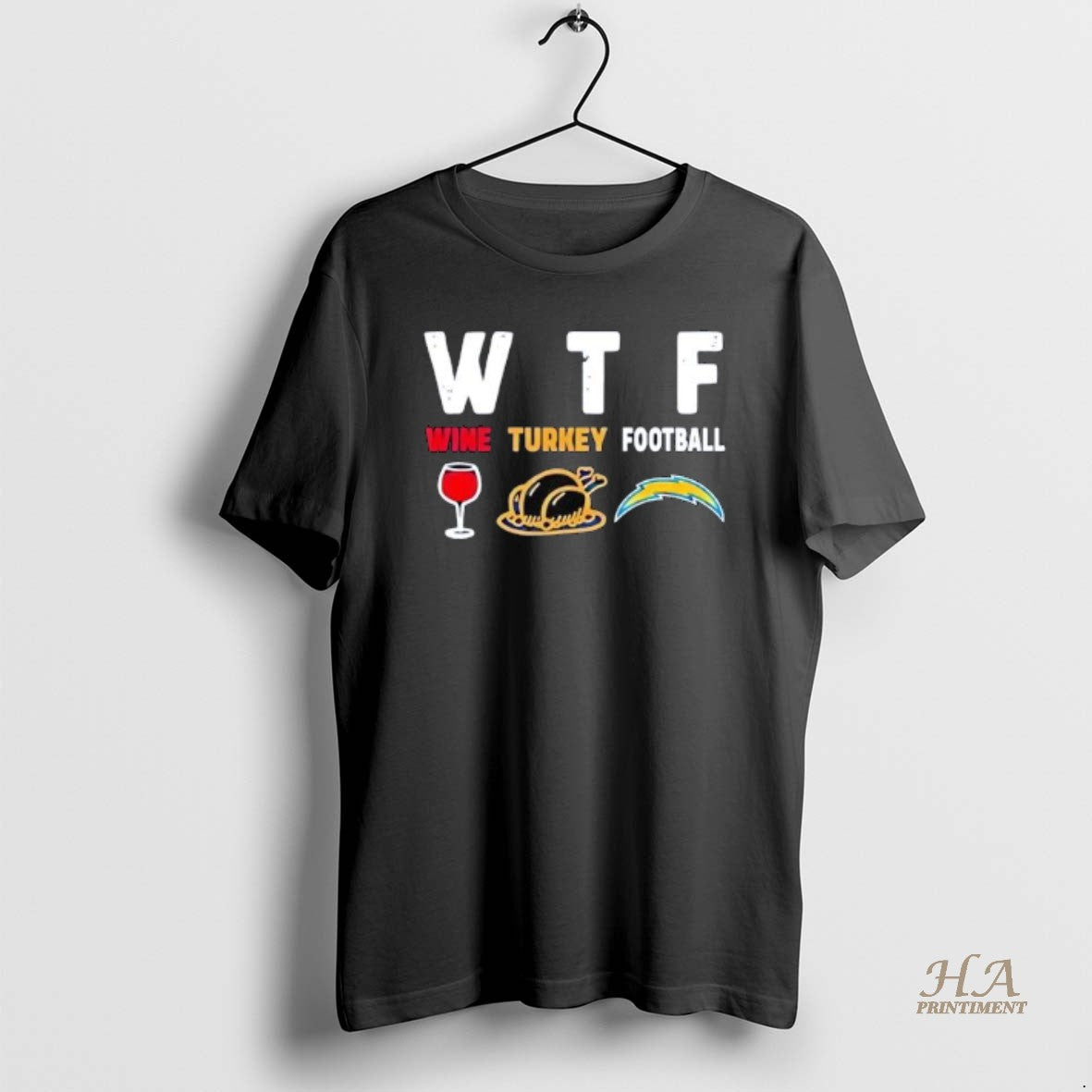 Official Wtf Wine Turkey Los Angeles Chargers Football