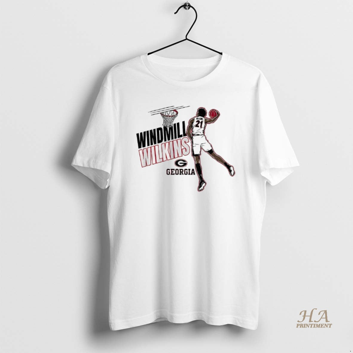 Official Windmill Jake Wilkins Georgia Bulldogs Basketball Cartoon