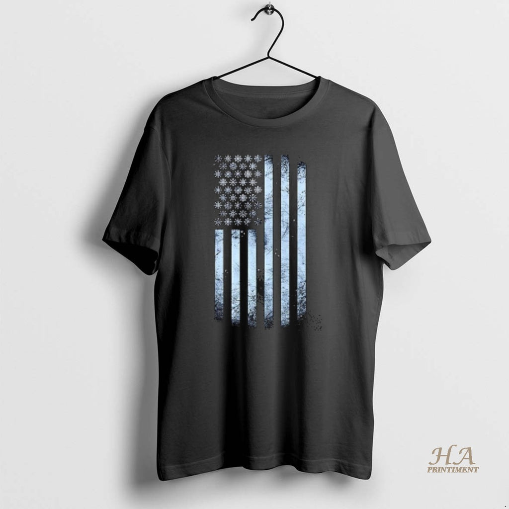 Official Winter Snowflakes American Flags