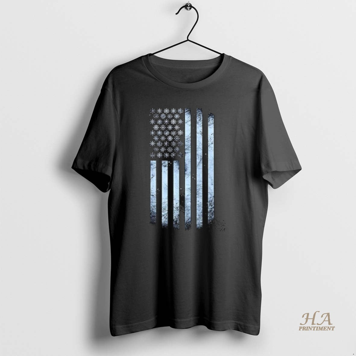 Official Winter Snowflakes American Flags