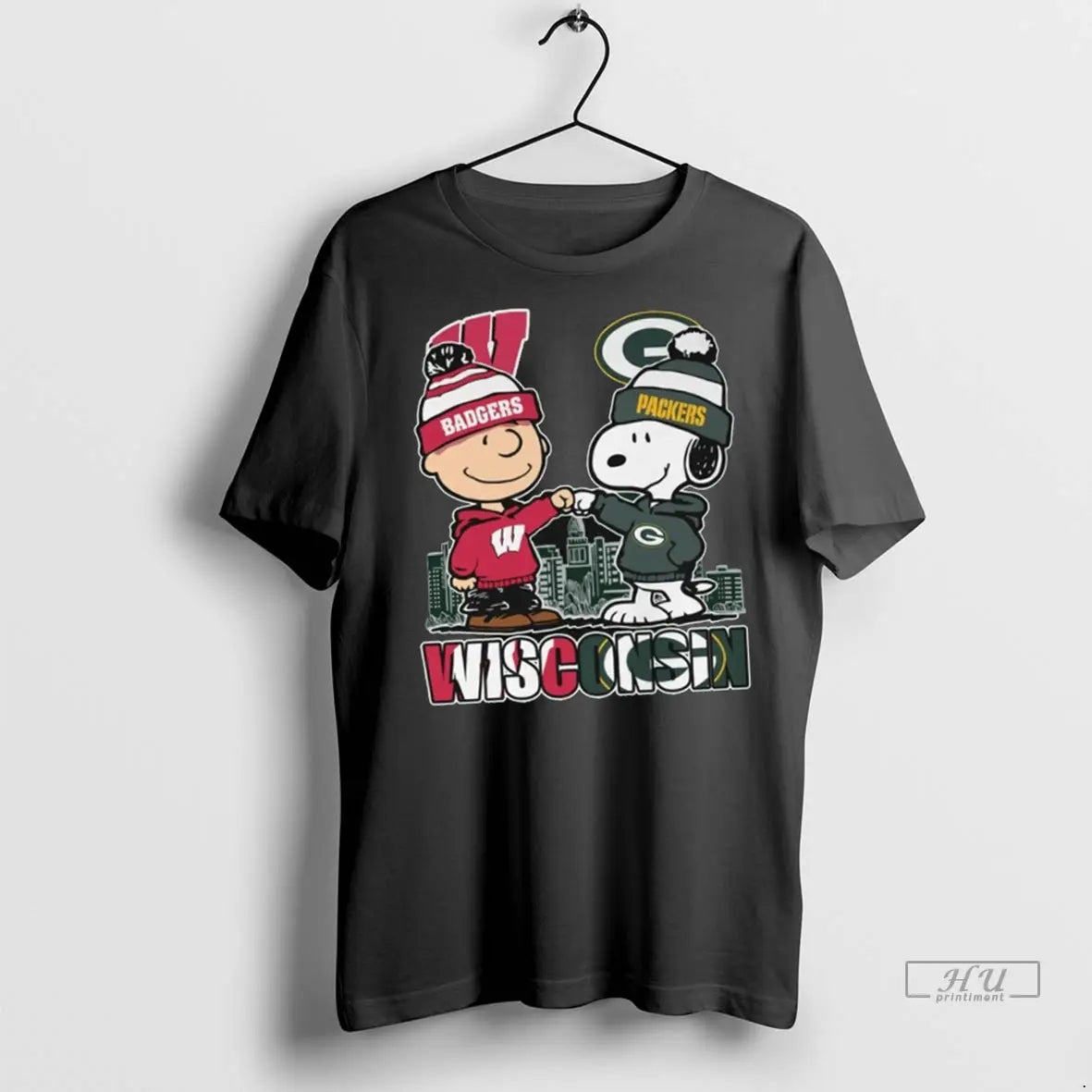 Official Wisconsin Badgers 2025 Cheers With Green Bay Packers Celebrating T Shirt