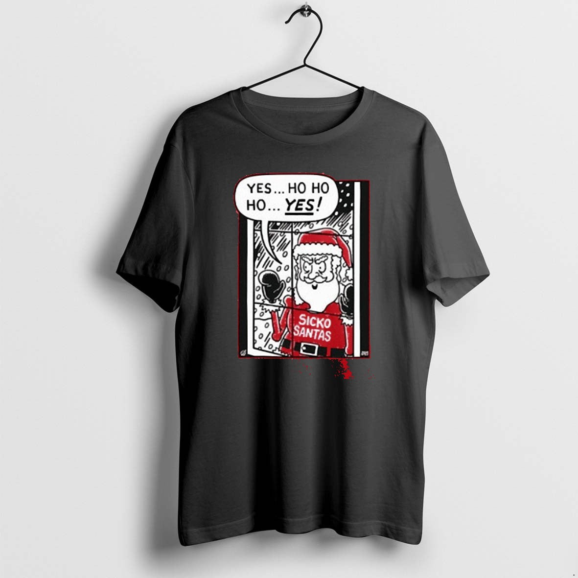Official Yes Ho Ho Ho Yes Santa Sickos Cartoon Merry Christmas