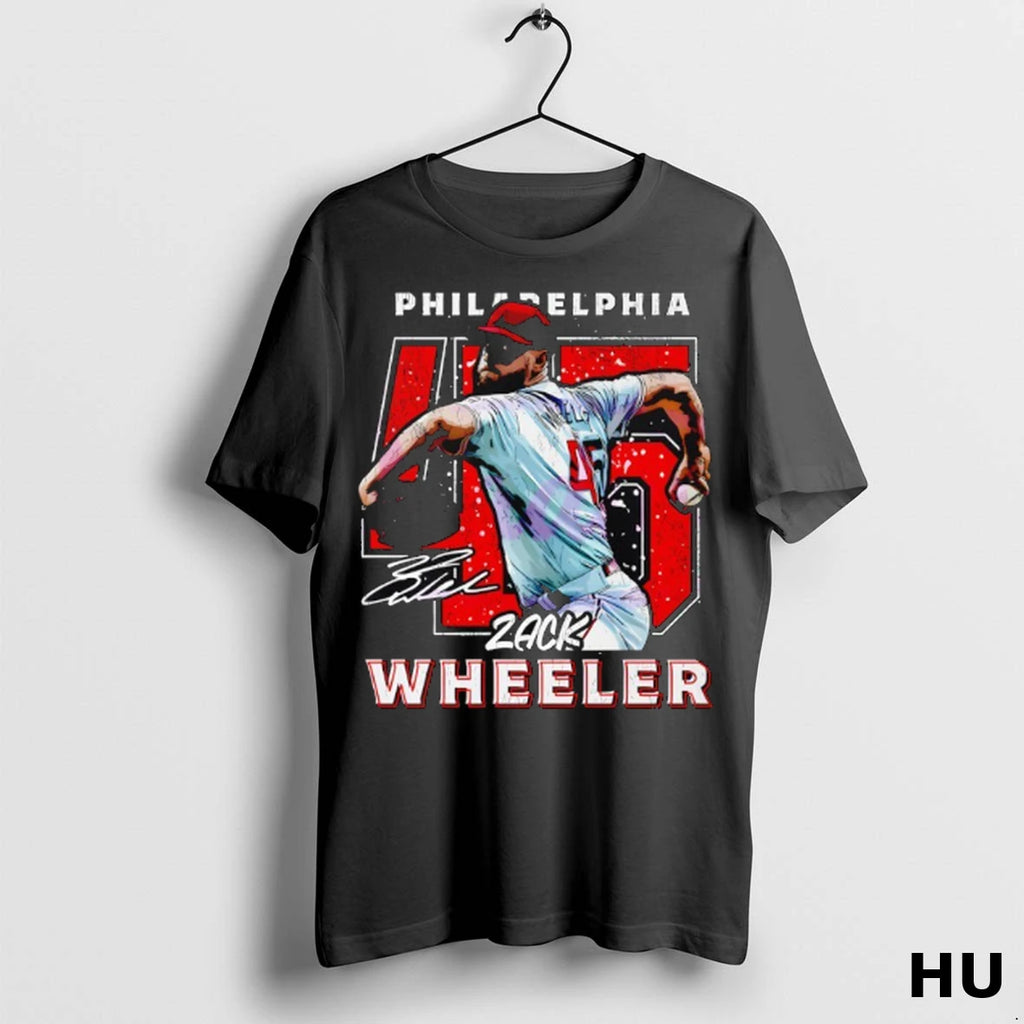Official Zack Wheeler Philadelphia Phillies Baseball Signature T Shirt