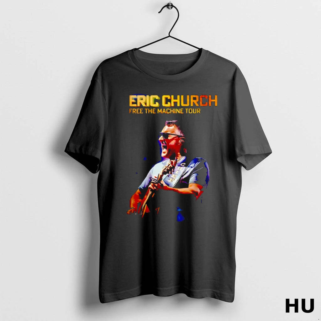 Official Eric Church Free The Machine Tour 2025 2026 North America Schedule T Shirt Pulpdm