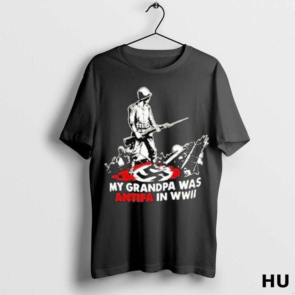 Official My Grandpa Was Antifa In Wwii T Shirt