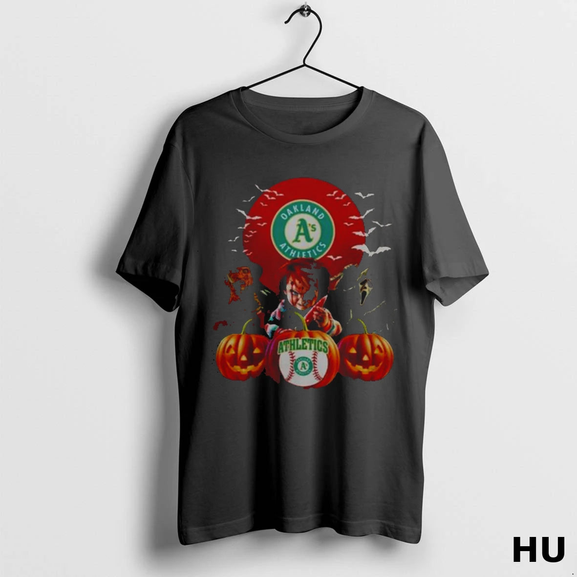 Official Oakland Athletics Mlb Horror Movie Halloween T Shirt Hwyn01 T Shirt