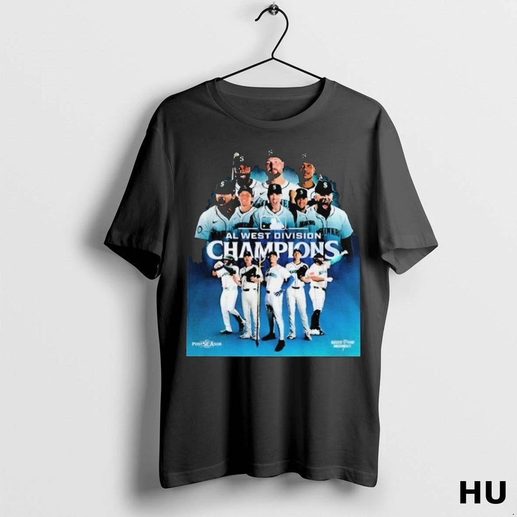Official Seattle Mariners Mlb Baseball Legend Al West Division Champions Postseason 2025 T Shirt