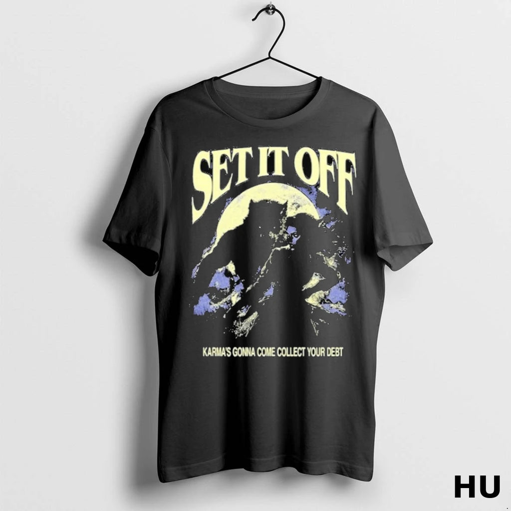 Official Set It Off Karmas Gonna Come Collect Your Debt Wolf Movie T Shirt