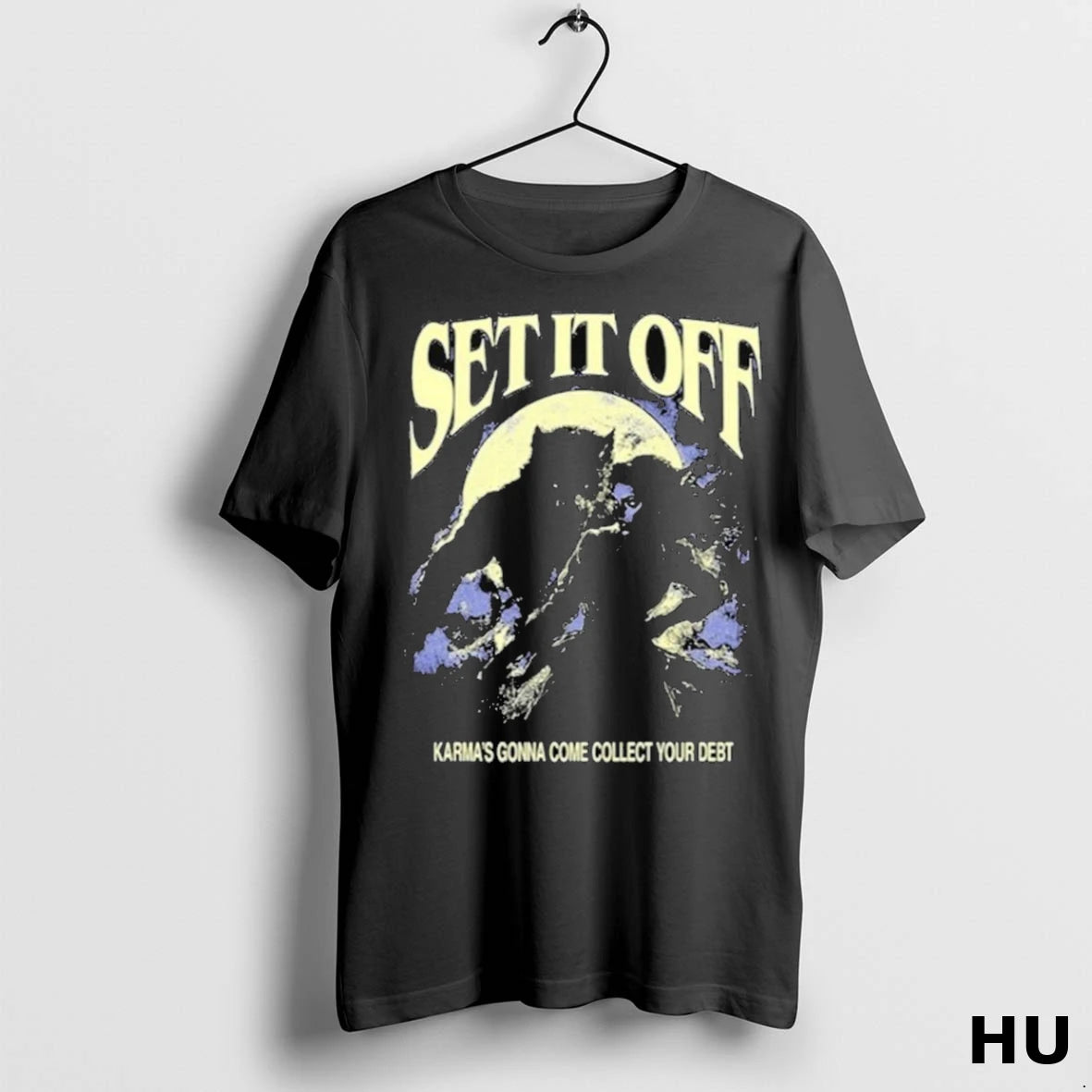 Official Set It Off Karmas Gonna Come Collect Your Debt Wolf Movie T Shirt