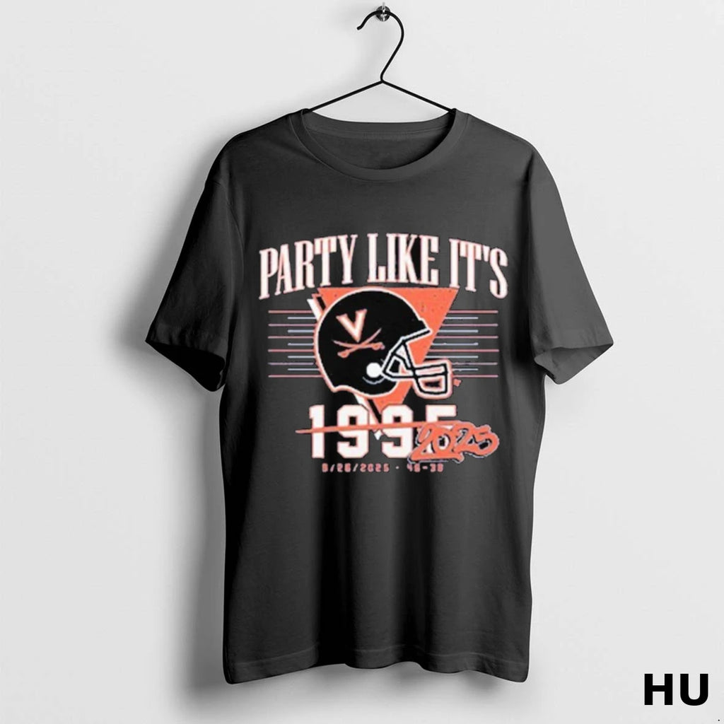 Official Uva Football Party Like Its 2025 T Shirt