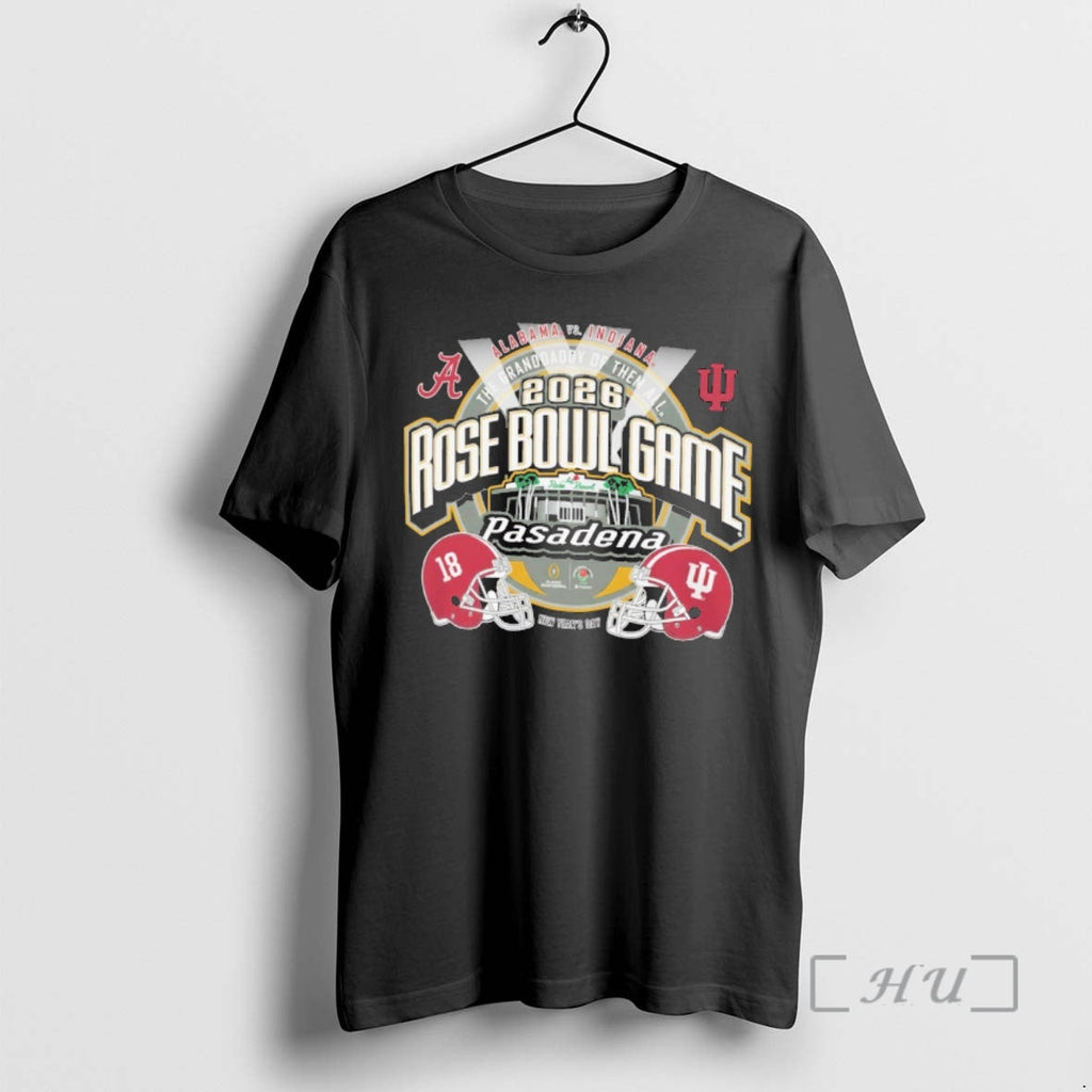 Officials Alabama Vs Indiana Football 2026 Cfp Rose Bowl Game Head To Head The Granddaddy Unisex , , , Long Sleeve Tee