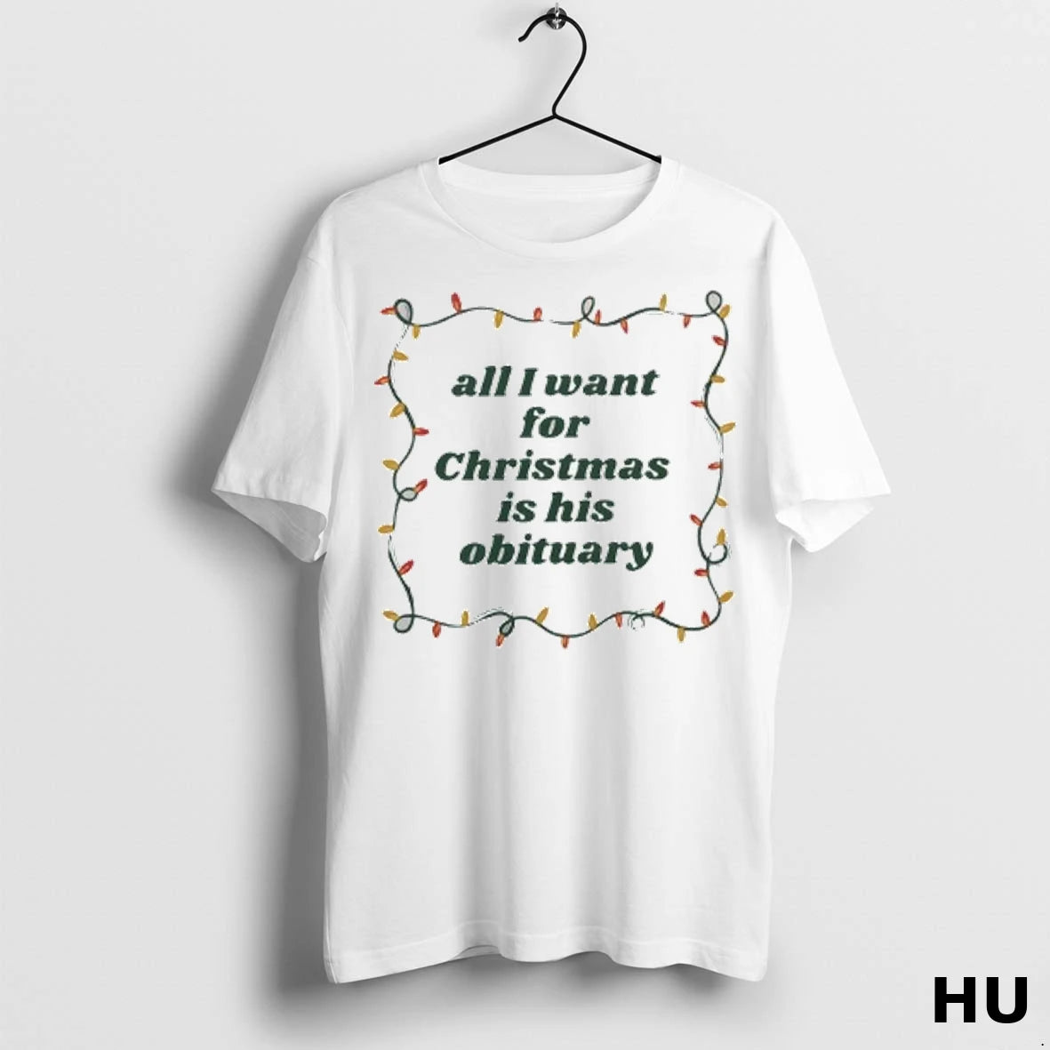 Officials All I Want For Christmas Is His Obituary Funny T Shirt
