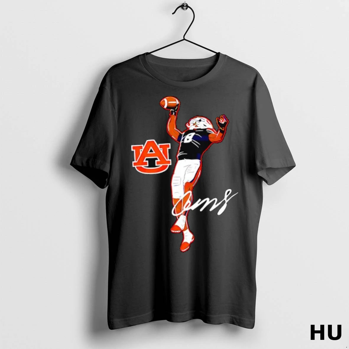 Officials Auburn Football Cam Coleman Superstar Pose Player Signature T Shirt