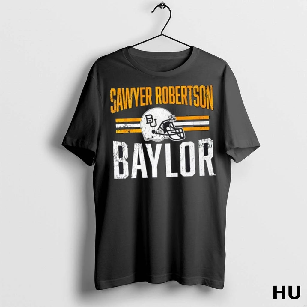 Officials Baylor Football Sawyer Robertson Helmet Hero T Shirt