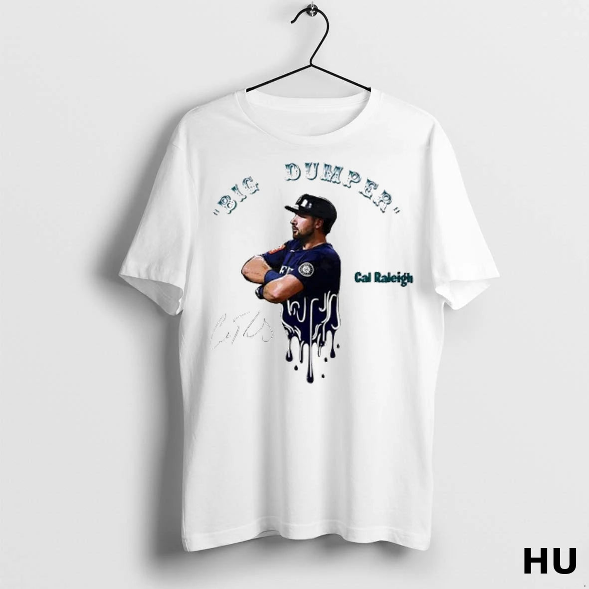 Officials Big Dumper Cal Raleigh Signature Seattle Mariners Graphic Ladies T Shirt