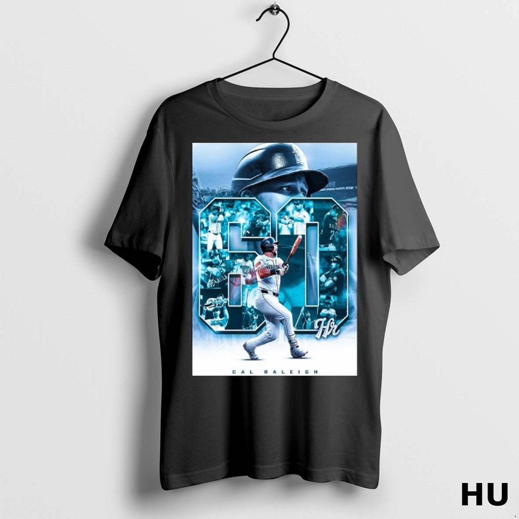 Officials Cal Raleigh Seattle Mariners Reach 60 Hr Mlb 2025 Long Sleve T Shirt
