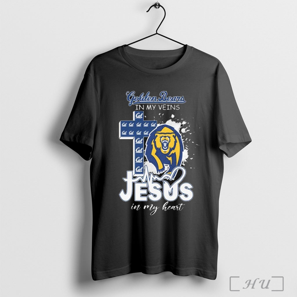 Officials California Golden Bears In My Veins Jesus In My Heart Mascot T Shirt