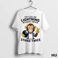 Officials Call Me Lightning Never Strike Twice Bowling Humor League T Shirt