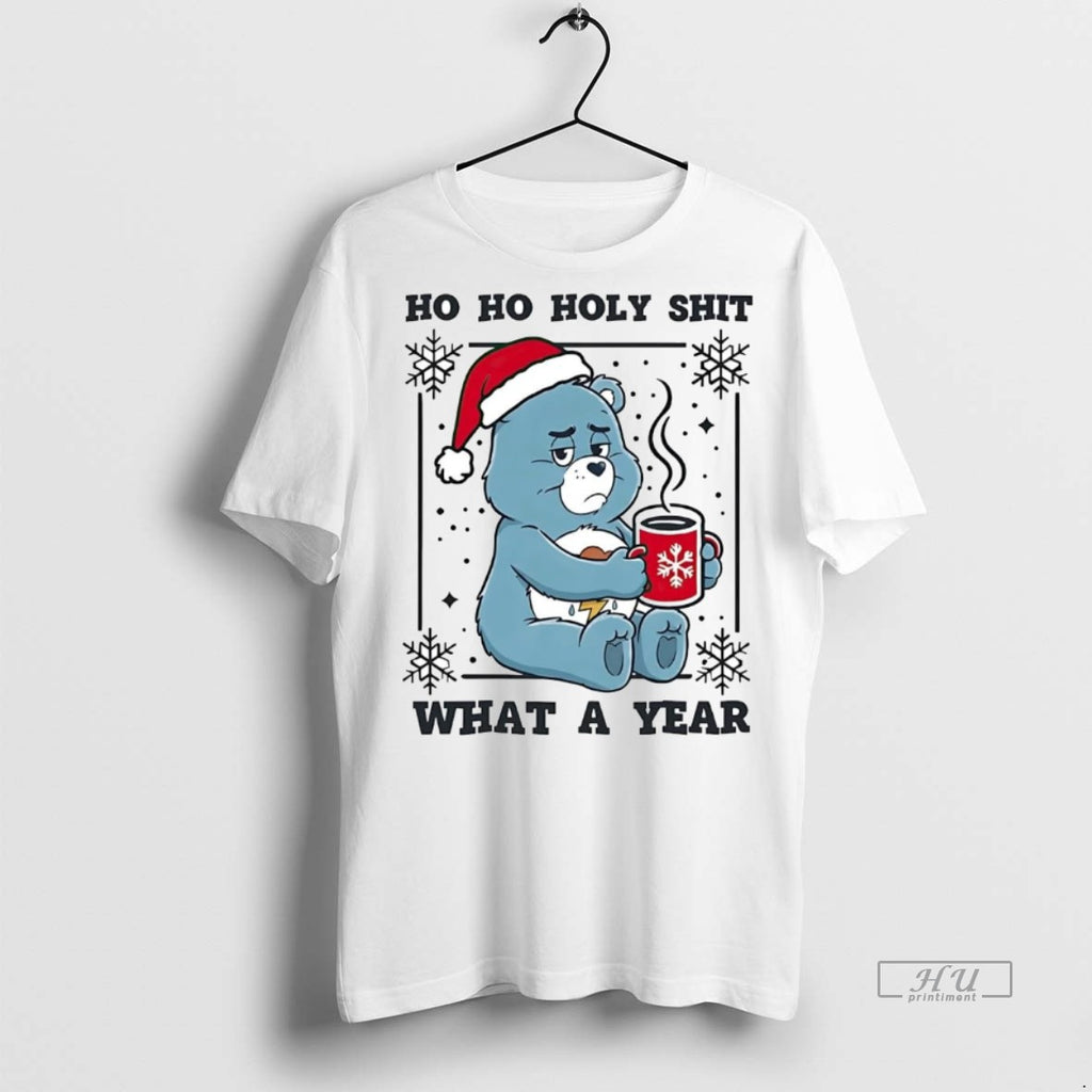 Officials Care Bears Ho Ho Holy Shit What A Year Christmas Premium Tee Shirt Sweater