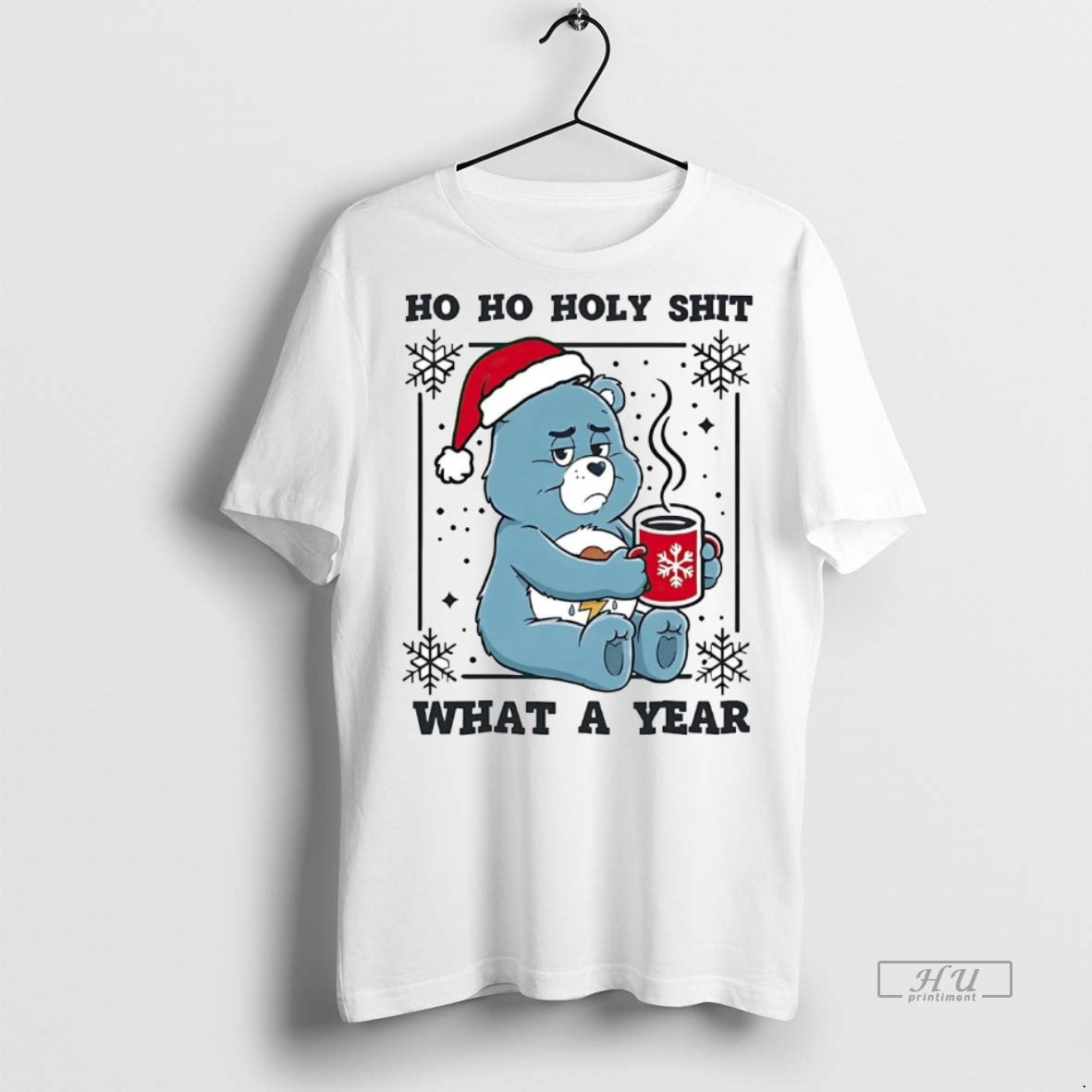 Officials Care Bears Ho Ho Holy Shit What A Year Christmas Premium Tee Shirt Sweater