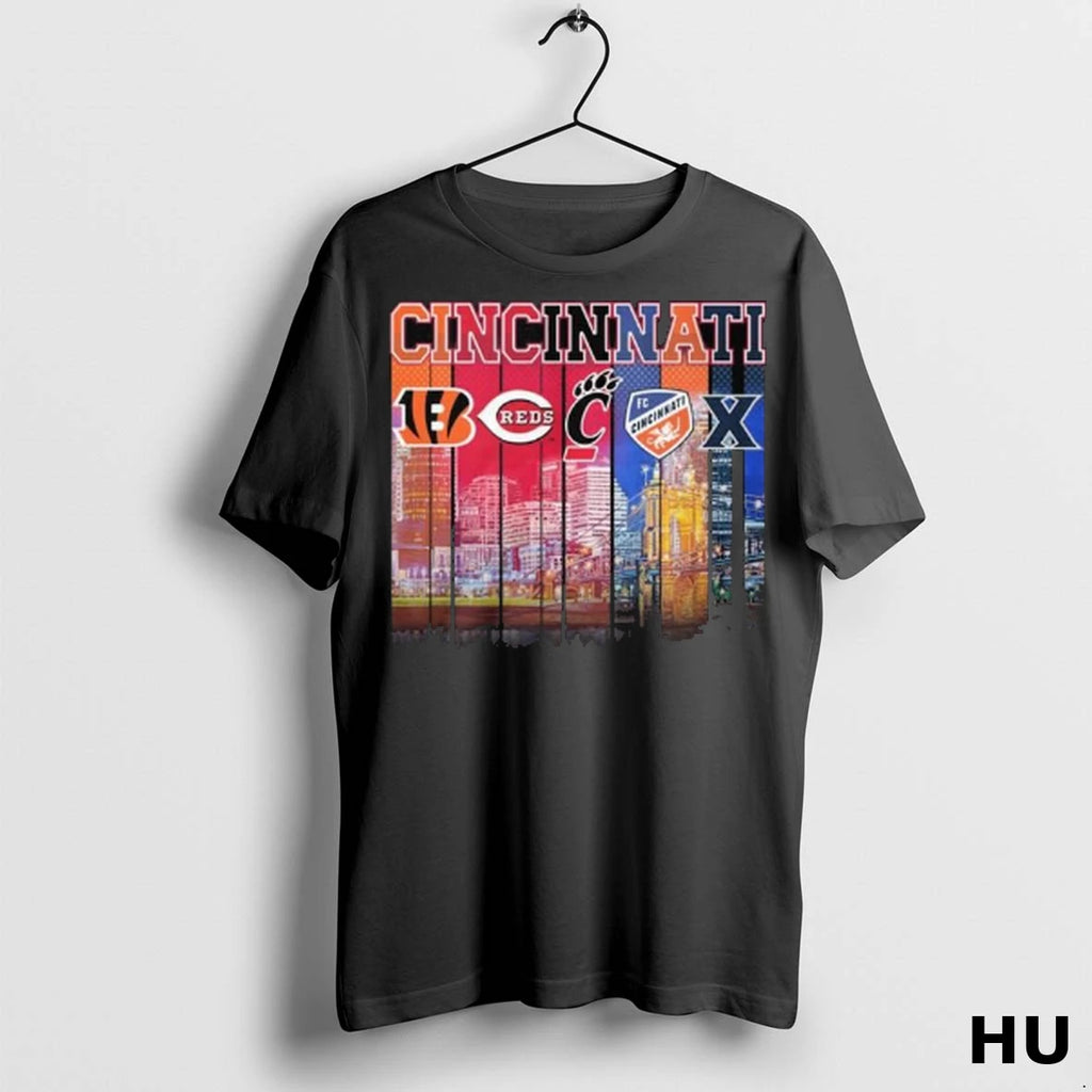 Officials Cincinnati City Sports Logo Skyline 2025 Long Sleve T Shirt