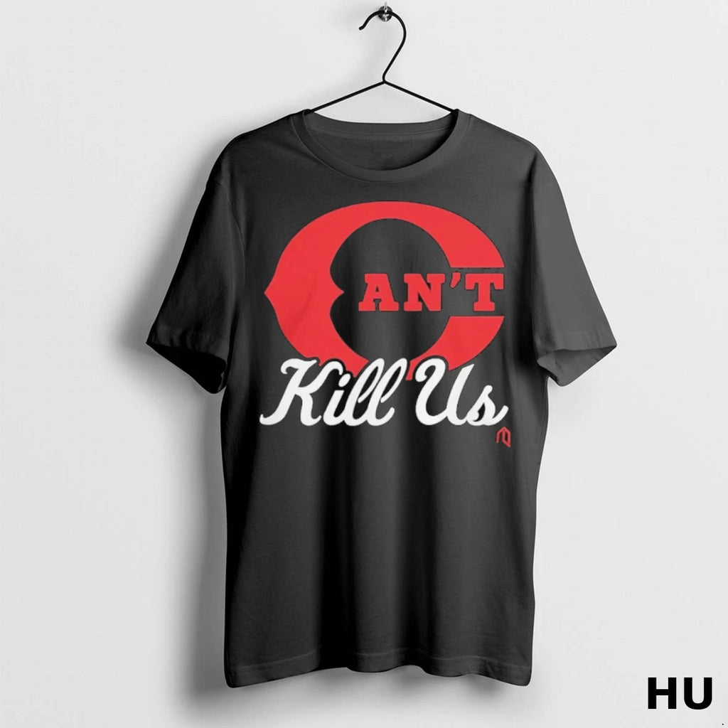 Officials Cincinnati Reds Cant Kill Us Red C Logo Baseball T Shirt