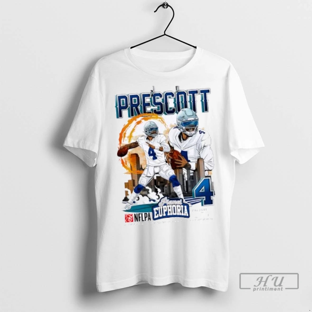 Officials Dak Prescott Dallas Cowboys Number 4 Graphic T Shirt