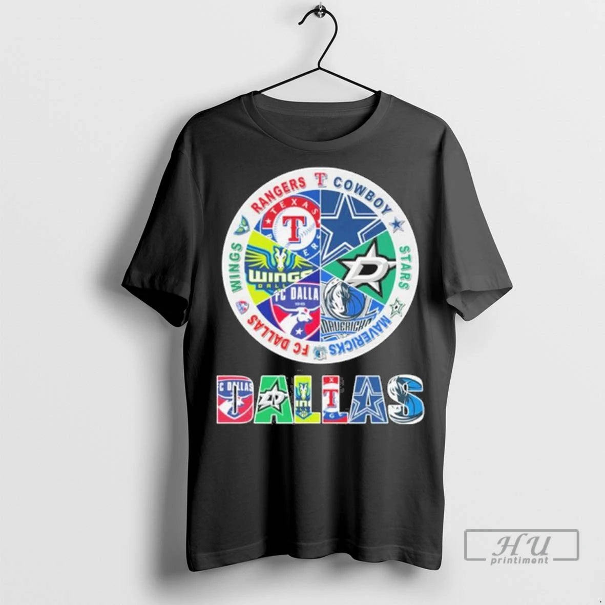 Officials Dallas Sports 2025 Rangers Cowboys Stars Mavericks Fc Dallas And Wings T Shirt