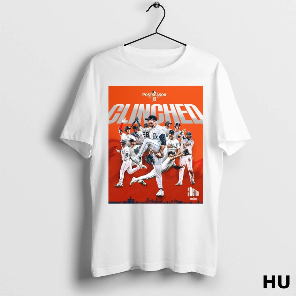 Officials Detroit Tigers 2025 Mlb Postseason Clinched Built For October T Shirt