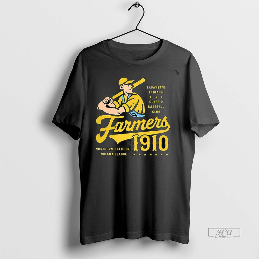 Officials Farmers Class D Basseball Cub Lafayette Indiana Est 1910 Logo Retro Premium