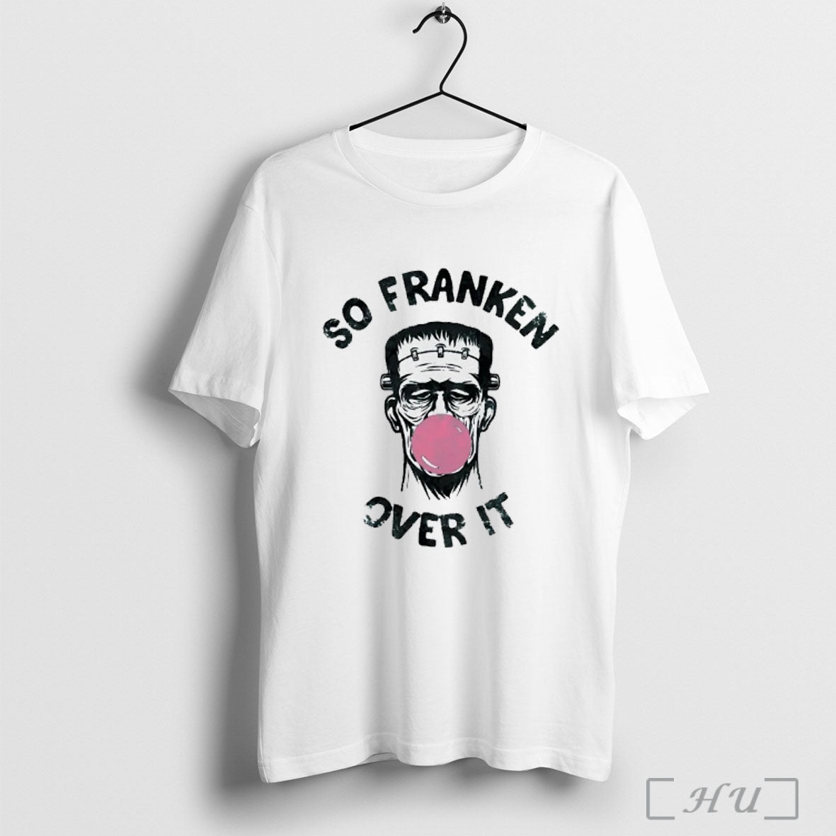 Officials Frankenstein Bubblegum So Franken Over It Halloween T Shirt