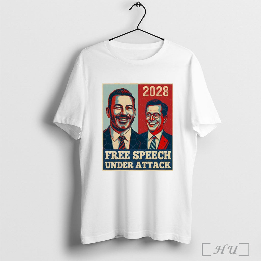 Officials Free Speech Under Attack Colbert Kimmel 2028 T Shirt