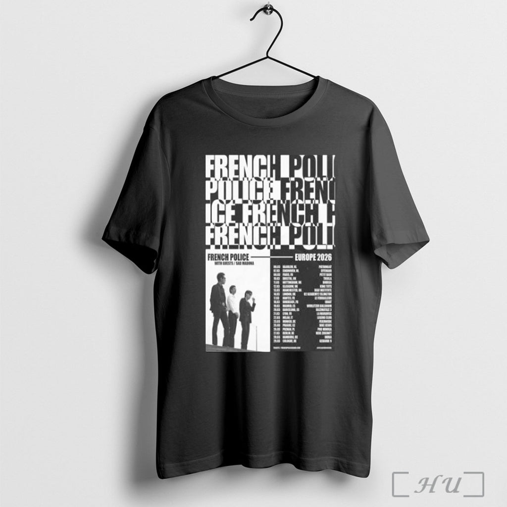 Officials French Police Europe Tour 2026 T Shirt
