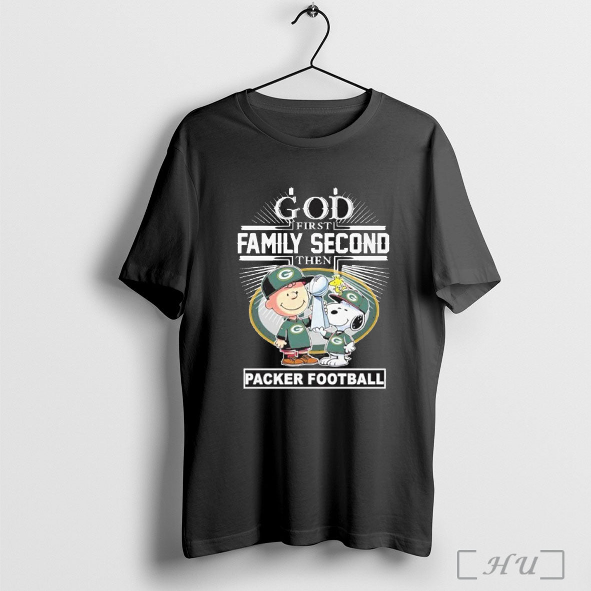 Officials God Family Second Then Peanuts Packer Football T Shirt